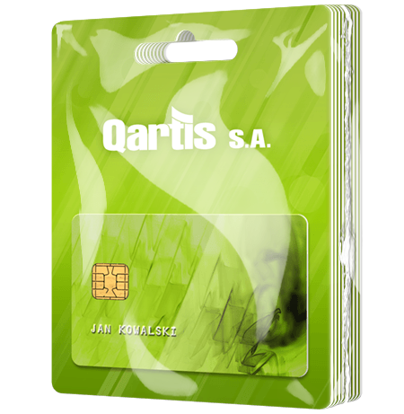 plastic card with carrier shrink-wrapped