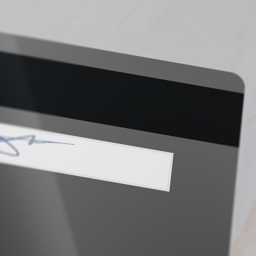 magnetic stripe encoding on a plastic card