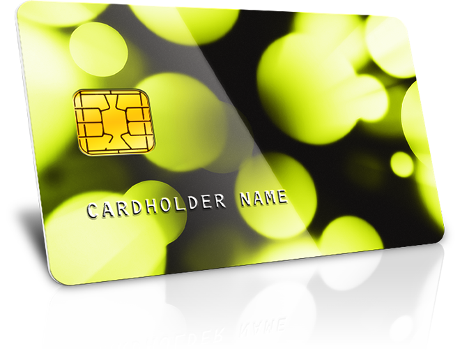plastic card with glossy lamination simulation