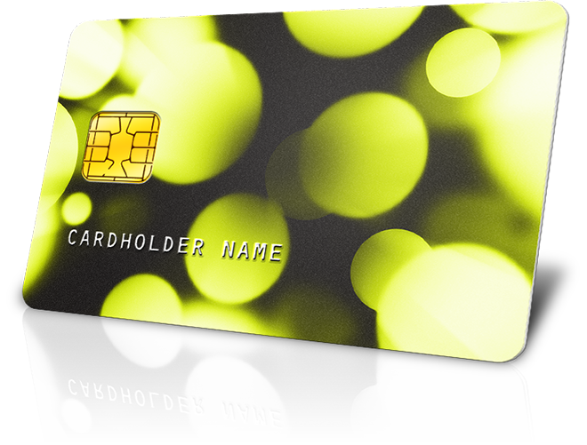 plastic card with matte lamination simulation